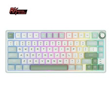 Royal Kludge 유선 기계식 키보드 MDA PBT 키캡 포함 RGB 백라이트 핫 스왑 가능 게이밍 키보드 RK R75 80 키 80% 개스킷