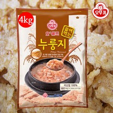 오뚜기 오쉐프 끓여먹는 누룽지 4kg, 상세페이지 참조, 1개, 1개