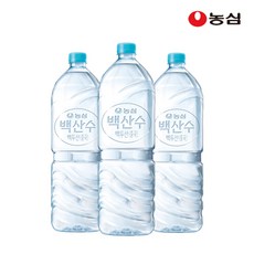 백산수 무라벨 생수, 2L, 6개