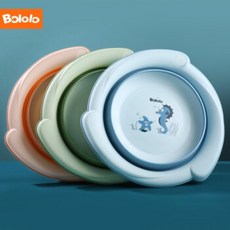 Bololo 2 팩 3 팩 신생아 접이식 세면기 신생아 세면기 엉덩이 세면대 어린 이용 제품은 이온 항균 해양, 단일상품