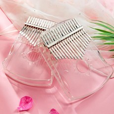 칼림바 어쿠스틱 오르프 레진 17음계 투명 핑크 엄지, 17tone Crystal 복합소재