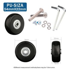 캐스터 수하물 바퀴 직경 40mm 내마모성 캐스터 교체 부품 12 개/세트, 03 50mm-18mm-2pcs, 2개