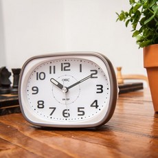 오리엔트 OT1560T 무소음 내장벨알람 탁상시계 티틴 W12cm, 단품