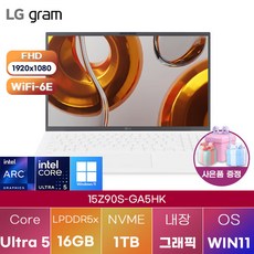 LG 그램15 15Z90S-GA5HK WIN11 신제품 대학생 인강용 업무용 사무용 포토샵 영상편집 고성능 가성비 노트북, WIN11 Home, 16GB, 1TB, 에센스 화이트