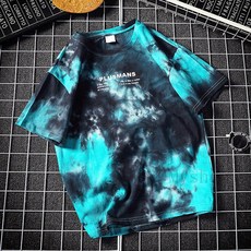 Myshe 여성 여름 루즈핏 물 나염 반팔 티셔즈 빅사이즈 ZHY613 wp620CL06