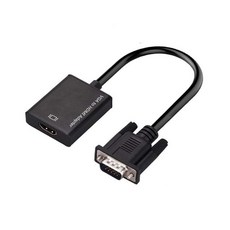 HDMI to VGA 젠더 VGA to HDMI 스테레오 지원 VGA/HDMI 컨버터, 15 젠더- VGAtoHDMI30Cm오디오분리형
