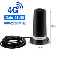 차량용 마그네틱 마운트 안테나 신호 부스터 GSM 2G 3G 4G SMA 수 N 35dBi 800-2700MHz 3 미터 케이블, 01 N Male