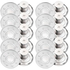 신형 바지수선 요술단추, 실버스타, 10개 10개, 실버스타