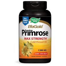 Nature's Way EfaGold Evening Primrose Cold Pressed Oil 1300mg 달맞이꽃종자유 120소프트젤, 1개