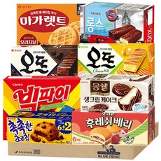 블루존 파이 과자8종 세트(오뜨쇼콜라+오뜨치즈+촉촉한초코칩+후레쉬베리)+(마가렛트+몽쉘 생크림)+(롱스+빅파이딸기)