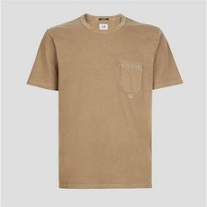 CP COMPANY [명품]23SS 시피컴퍼니 포켓로고 반팔티셔츠 워시드베이지 23SS14CMTS182A339
