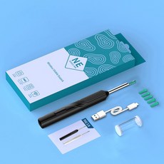 PYHO 스마트폰 내시경 귀이개 WIFI연결 한글 App 500만 고화질 귀내시경 클리너, 블랙, 1개