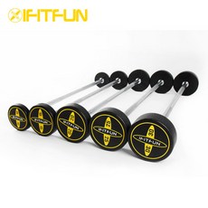 [아이핏펀] CPU 우레탄 고정식 바벨 직선바 15kg, 상세 설명 참조