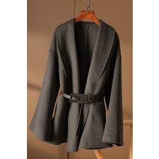 핸드메이드코트 심플 우아 이렇게 수공 양면 양털 코트 여자숄더 가을겨울 989L
