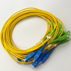 SC APC UPC 광섬유 패치 코드 케이블 심플렉스 FTTH SM 단일 모드 1M 점퍼, 10PCS