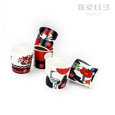 개성만점 오광소주잔 도자기 세트 5P 특이한집들이선물 예쁜소주잔 술잔선물, 1세트