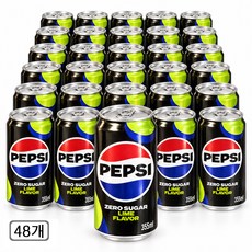 펩시 제로슈거 라임향, 355ml, 48개