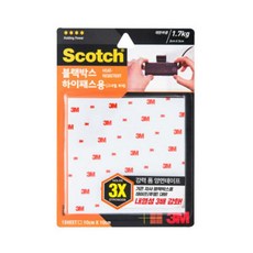 3M 스카치 고내열 폼 양면테이프 하이패스용 강력한 차량용 블랙, 단품