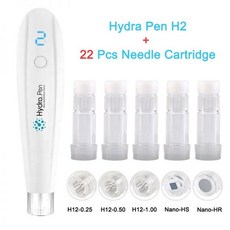 오토 MTS 기계 니들 롤러 Microneedling 펜 Hydra H2 자동 세럼 스탬프 22pin 카트리지 miconele 케어에 대 한 112476, 영국 20개 0.50mm