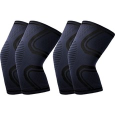 렉스템 GPT 무릎보호대 고탄력 미끄럼방지 기능 블랙 2P + 레드 2P, 1세트, 블랙, 레드