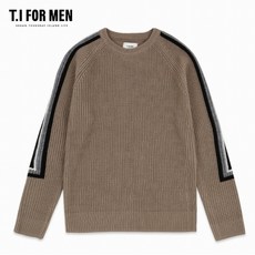 티아이포맨 (T.I FOR MEN) 소매 패턴 컬러포인트 스웨터(M188MSW112M)