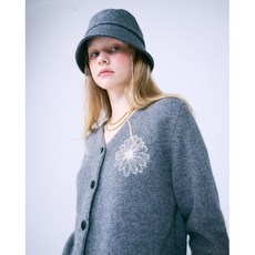 마르디 메크르디)라쿤 긴팔 가디건 그레이 아이보리 RACCOON BLENDED CARDIGAN V NECK_GREY IVORY 상품 이미지