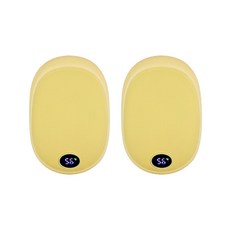 2개 포근하고 사랑스러운 손난로 보조배터리 러블리 10000mah 파스텔 파우치 충전케이블, 옐로우+옐로우, 파스텔옐로우 1+1