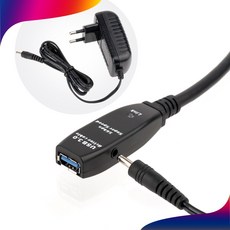 넥스트유 NEXT USB30U3PW USB3.0 리피터 거리 연장 케이블 30M DC5V 아답터포함