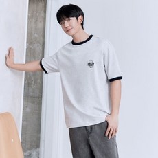 마인드브릿지 SMILEY 두굿 오버핏 링거 티셔츠 MYTS3165