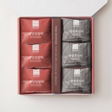 [백년화편] 대한명인 밥알찹쌀떡 + 밥알흑임자 세트상품, 12개, 65g