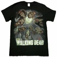 Camiseta 공식 The Walking Dead Zombie Circle andador 패션 프린트 100% 면 여름 새 탑 라운드 넥 싼 도매 재미있는 티셔츠 브랜드 ...