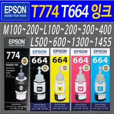 EPSON T664 정품잉크, 1개, T774검정