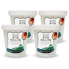 범산 목장 유기농 아이스크림 딸기 474ml X 4, 단일상품