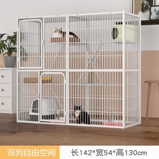 케이지 고양이 분리 대형 애완동물 철장 81X55X63CM 반려묘 유리문 아파트 숨숨집