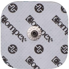 Compex 이지 스냅 전극 양 모서리 2.5 x 2.5 cm(1 x 1 인치) 퍼포먼스 스포츠 엘리트 무선 근육 자극기 - 5팩 (전극 20개) - 흰색