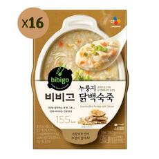 비비고 누룽지 닭백숙죽, 280g, 16개