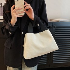 비즈엘 코듀로이 여성 숄더백 캐쥬얼 토트백