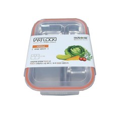 키친아트 아트락 스텐 밀폐 유아용 식판 5구 1000ml, 스테인리스, 1개
