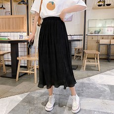 롱주름치마코디 TOP01