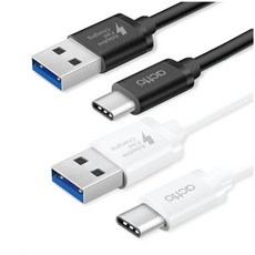 안드로이드오토 USB 3.1 Gen2 C타입 고속 충전 데이터 케이블, 1m 블랙, 1개