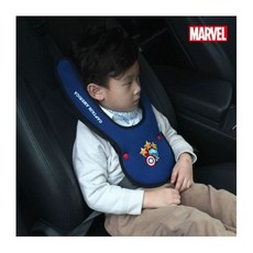 가드 안전벨트 어깨끈 카시트 마블히어로 어린이 안전벨트가드, 아이언맨-블랙, 1개