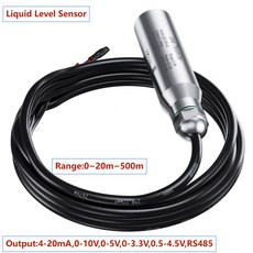 하천 탱크용 프로브 수위 송신기 변환기 액체 레벨 3 와이어 0 10V 5 4 5V RS485 DC5V, 1개