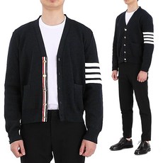 [Thom Browne][톰브라운] MKC171A 00219 415 남성 사선완장 스티치 가디건