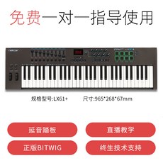 NEKTAR MIDI 키보드 미디 배열 라이브러리 밴드 전자 음악 카운터 웨이트 초보자 피아노 컨트롤러, LX 61 + 초보자 추천