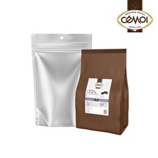 (소분) 1kg 커버춰 프랑스 쎄모아 다크 64% 초콜렛 대용량 베이킹용, 1개