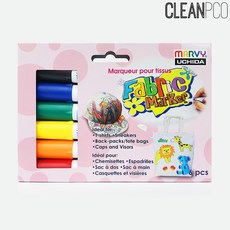 [물길상사+마트] ^^우찌다 패브릭 마카 6색세트 마카펜세트 패브릭마카 직물용마카펜 디자인마카펜 가방용마카+LIVING쟈팡트_, %현재상품#선택@@, %현재상품#선택@@