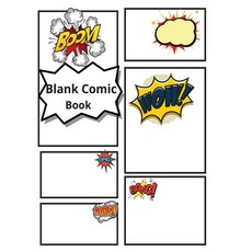 (영문도서) Blank comic book for kids: enjoy creating your comics Comics & Graphic Novels Draw Your Own... Hardcover, Andrei Toma, English, 9785233615245