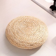 T앉는의자 옥수수 잎 수작업 왕골 포단 위빙 라탄 배기 티 풀, 직경 90cm