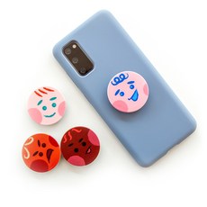 스마트톡 그립톡 핸드폰 휴대폰 그립톡, 밀크커버톡-딸기우유, 1개, 혼합색상