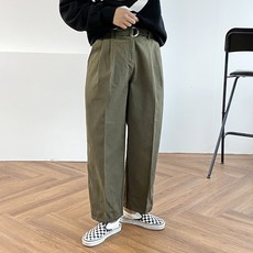 간빠레 ED 핀턱 벌룬 벨트 배정남 바지 와이드팬츠